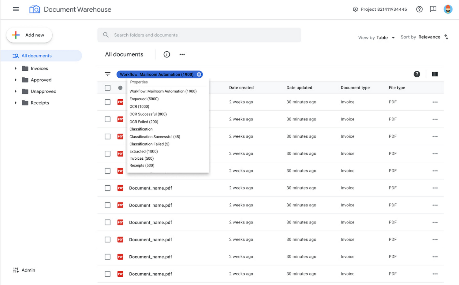 doc warehouse screenshot2 - UpCurve Cloud