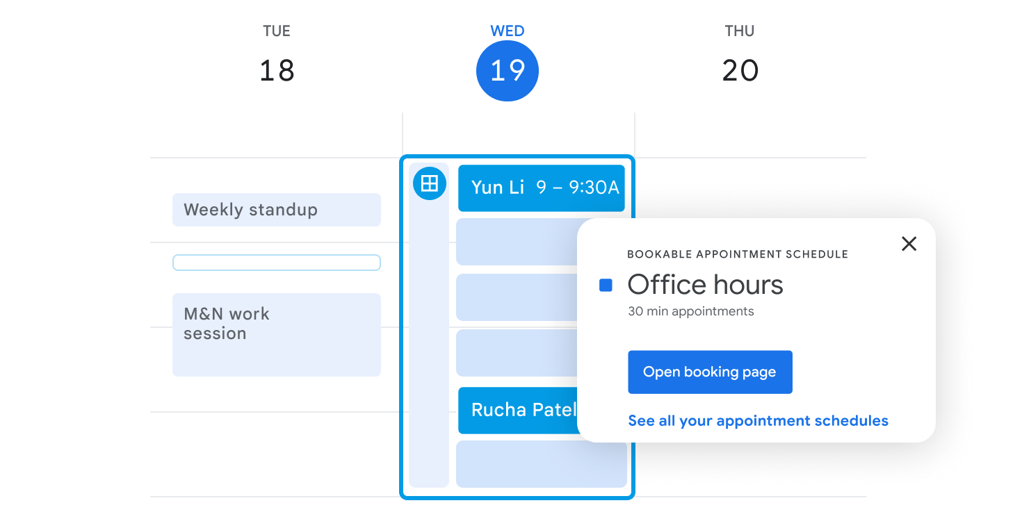 shared calendars - UpCurve Cloud