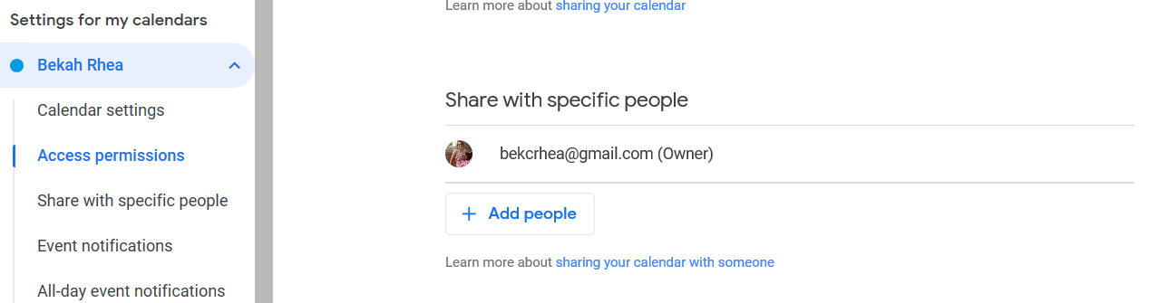 How to Correctly Share Your Google Calendar - UpCurve Cloud