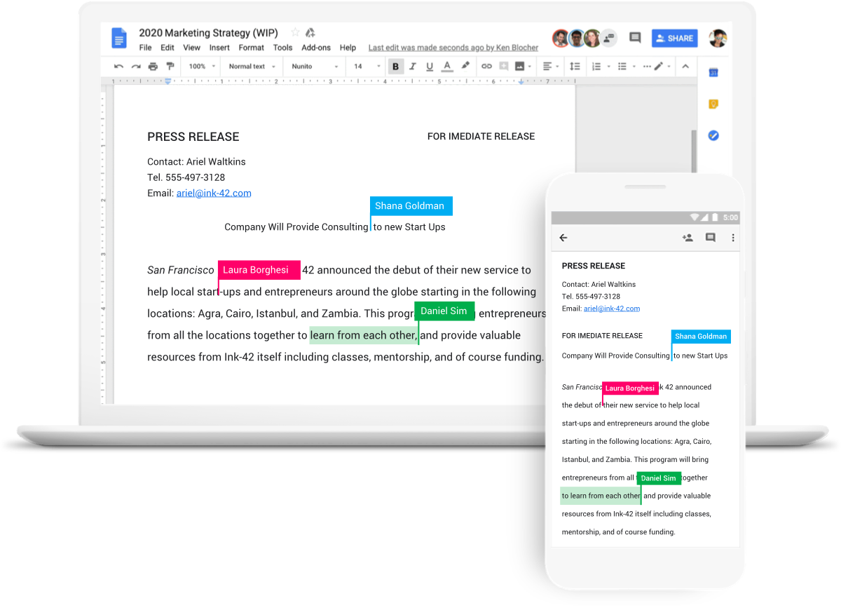 A Guide to Collaborative Editing With Google Docs UpCurve Cloud