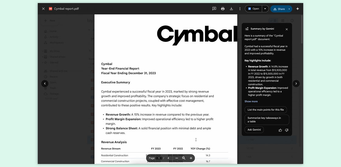 PDF forms summaries - UpCurve Cloud