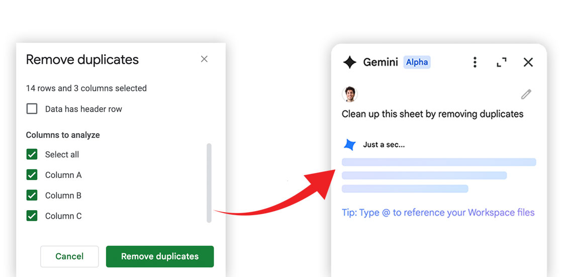 remove dupes gemini - UpCurve Cloud