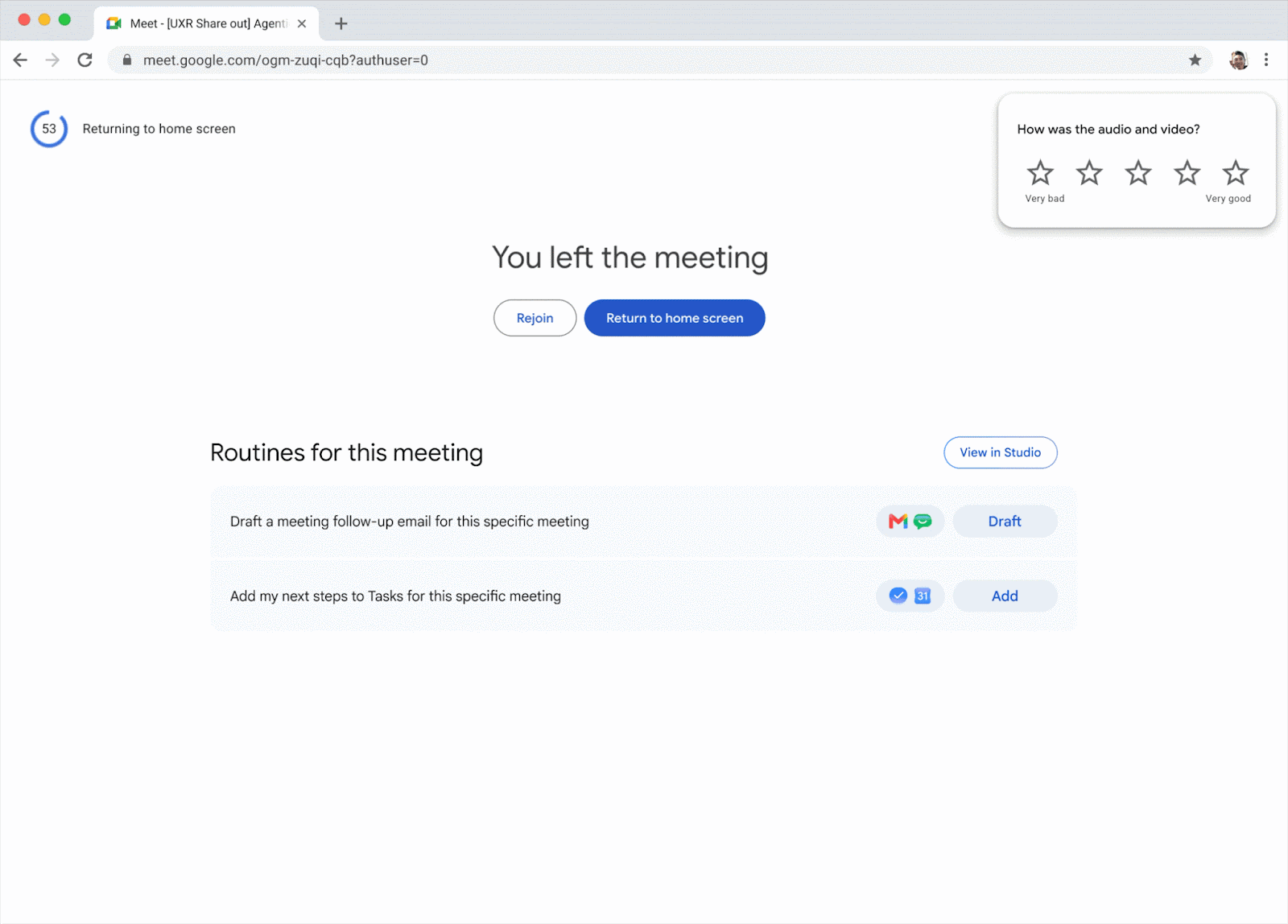 Google Meet's “Next Steps” Automatically Triggers Post-Meeting Actions 9 - UpCurve Cloud